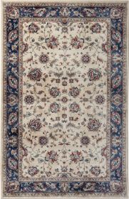 Stylish Classic Pattern Design Traditional Bordered Floral Filigree Area Rug (Color: Ivory|Beige|Blue|Red, size: 2' X 3')