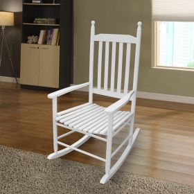 wooden porch rocker chair white (Color: White, Material: Wood)