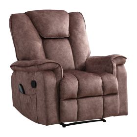 Recliner Chair for Living Room with Rocking Function and Side Pocket (Color: Camel)