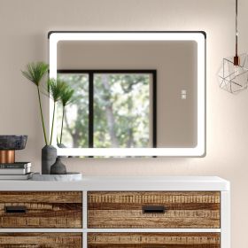 Modern & Contemporary Frameless Lighted Bathroom / Vanity Mirror (Material: Glass, size: 40"*32")